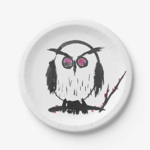 Chinese Owl Paper Plate