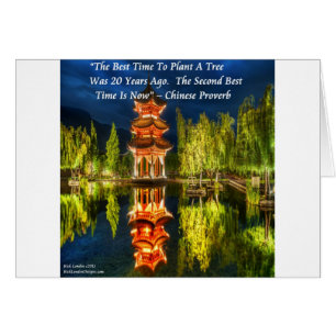 Chinese Pagoda And Nature Proverb