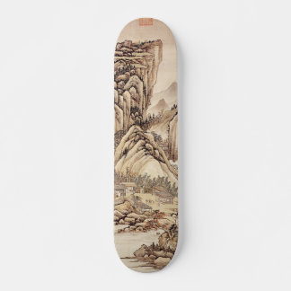 Chinese Painting of Upper Riscus in the Middle of  Skateboard