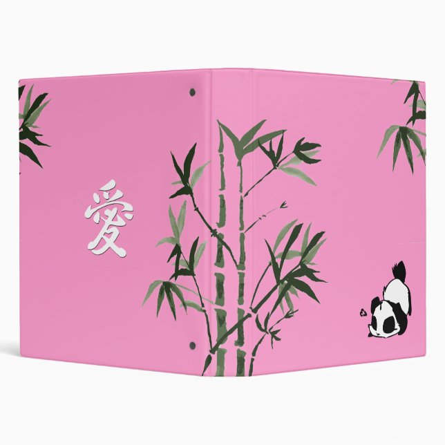 Chinese Panda Pink Binder (Background)