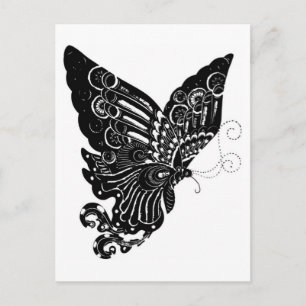 Chinese Paper-Cut Butterfly Design - Postcard