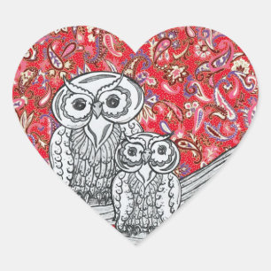 Chinese Paper Owls 1 stickers