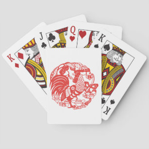 Chinese Papercut Rooster Year 2017 P cards