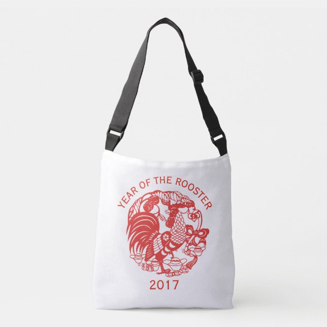 Chinese papercut Rooster Year 2017 Tote Bag (Front)