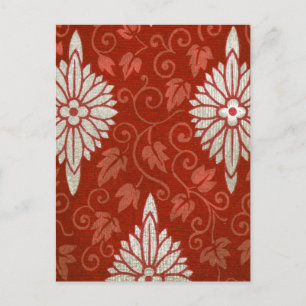 Chinese Pattern IVy Pattern Postcard
