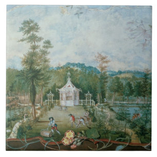 Chinese Pavilion in an English Garden, 18th centur Tile