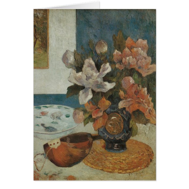 Chinese Peonies and Mandolin by Paul Gauguin (Front)