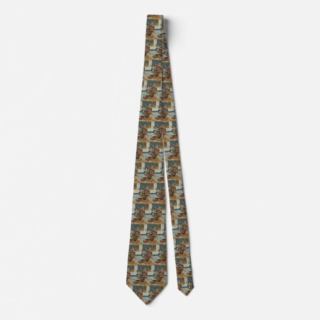 Chinese Peonies and Mandolin by Paul Gauguin Tie (Front)