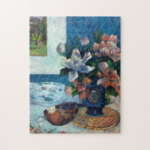 Chinese Peonies and Mandolin   Paul Gauguin Jigsaw Puzzle