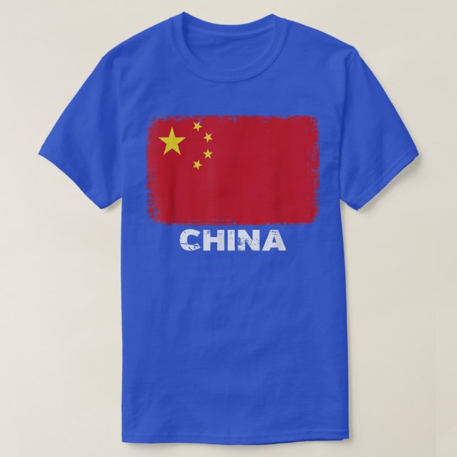 Chinese people Vintage China Flag T-Shirt (Design Front)