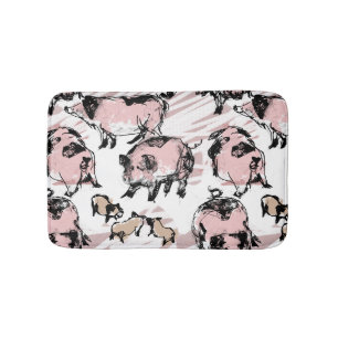 Chinese Pig Year 2019 Original drawing Bath Mat
