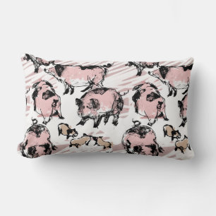 Chinese Pig Year 2019 Original drawing Lumbar P Pillow