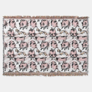 Chinese Pig Year 2019 Original drawing Throw B Blanket