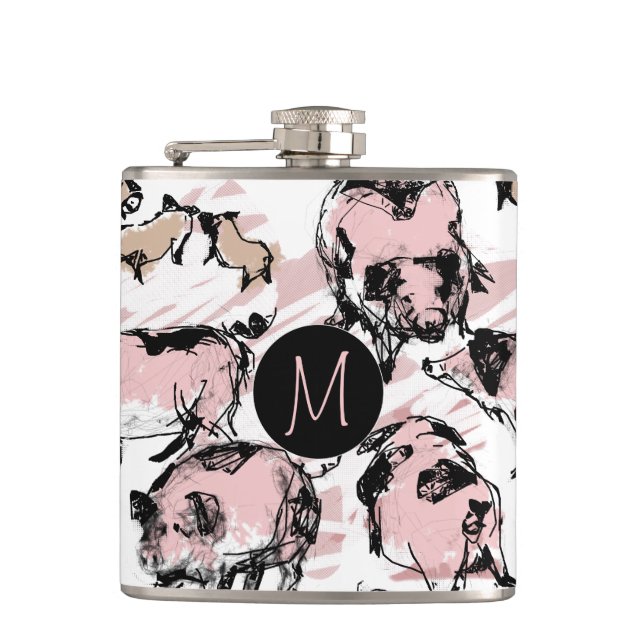 Chinese Pig Year 2019 Original Monogram Flask (Front)