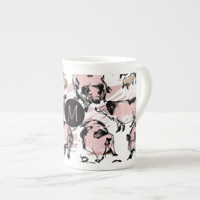 Chinese Pig Year  Original Birthday Monogram C Mug (Front Right)