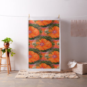 Chinese poppy field... fabric