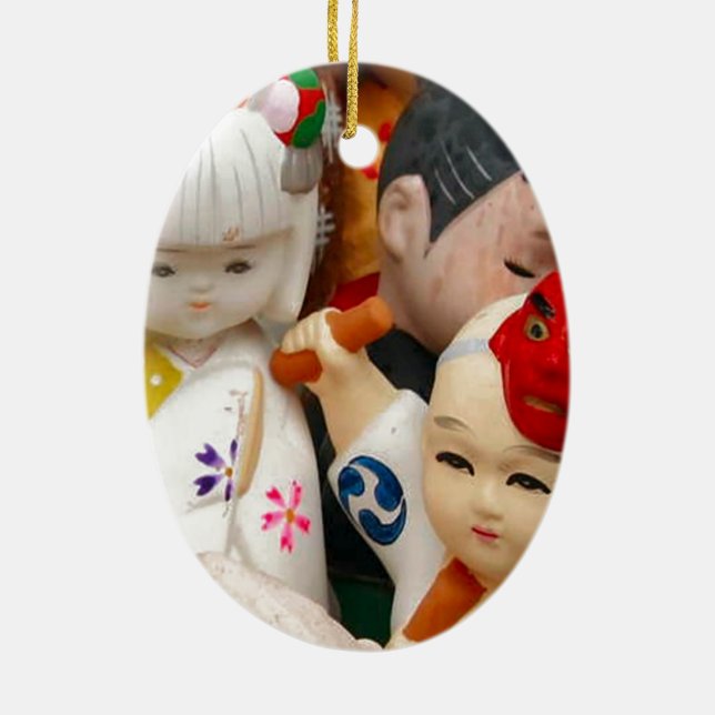 Chinese porcelain dolls ceramic ornament (Back)