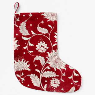 Chinese porcelain imitation: floral painting small christmas stocking