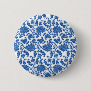 Chinese Porcelain Pattern 2 Inch Round Button