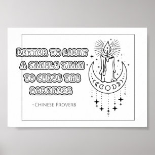 Chinese Proverb Colouring Poster