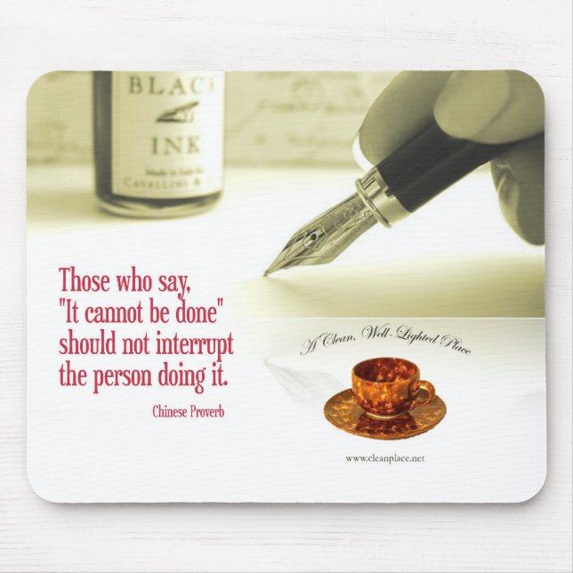 Chinese Proverb Mousepad (Front)
