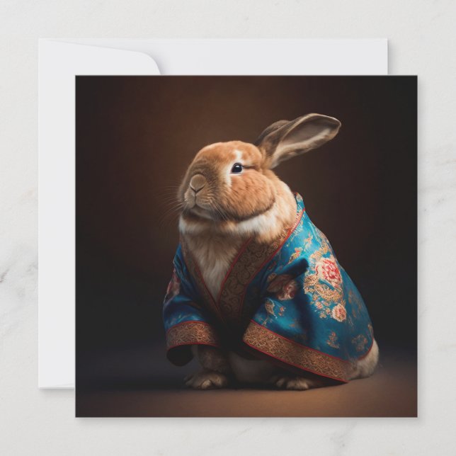 Chinese Rabbit Holiday Card (Front)