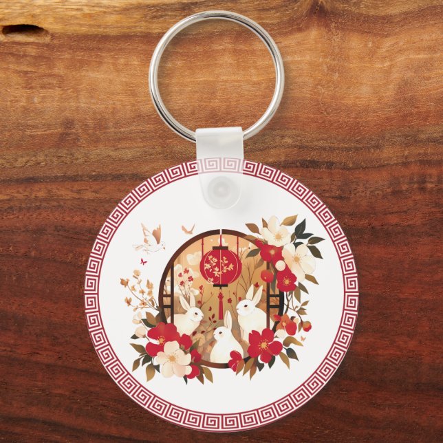Chinese Rabbit Keychain (Back)