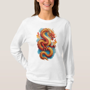 Chinese Red Dragon Fiery Illustration-67561 T-Shirt