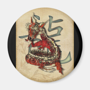 Chinese Red Dragon Magnets
