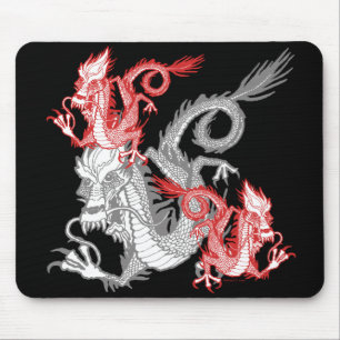 Chinese Red Dragon Mousepad