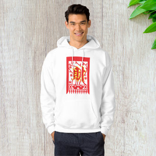 Chinese Red Envelope Design with Prosperity Symbol Hoodie