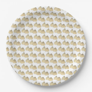 Chinese Restaurant Takeout Food Shumai Dumplings Paper Plate