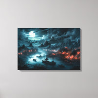 Chinese River Styx Stretched Canvas Print