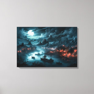 Chinese River Styx Stretched Canvas Print