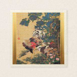 Chinese Rooster New Year 2017 Japanese Art Paper N Napkin