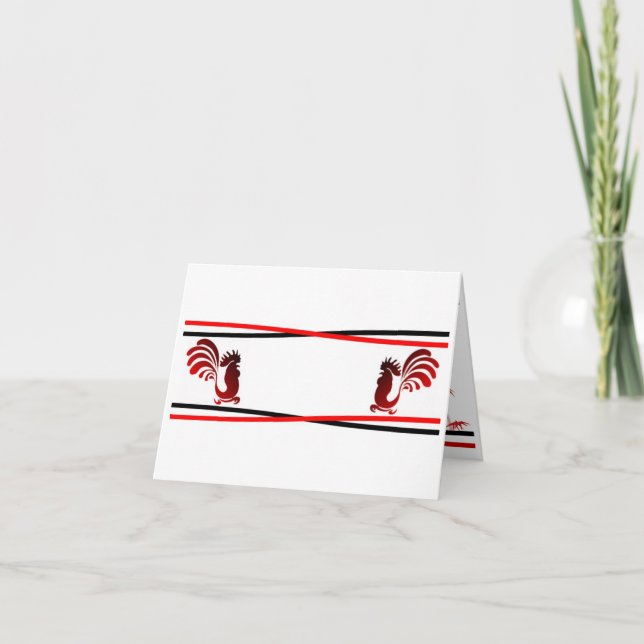 Chinese Rooster Note Card (Front)