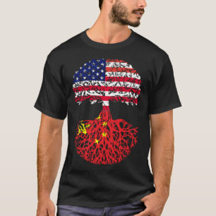 Chinese Roots American China Flag Immigrant Citize T-Shirt