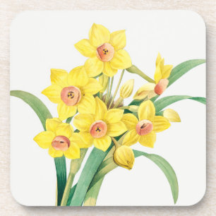Chinese Sacred Lily, Pierre-Joseph Redouté,  Coaster