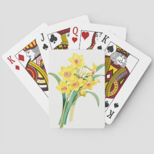 Chinese Sacred Lily, Pierre-Joseph Redouté, Playing Cards