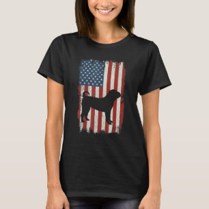 Chinese Shar Pei American Flag Usa Dog  Puppy Us T-Shirt
