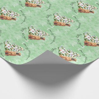 Chinese Shar-Pei and Christmas Tree Wrapping Paper
