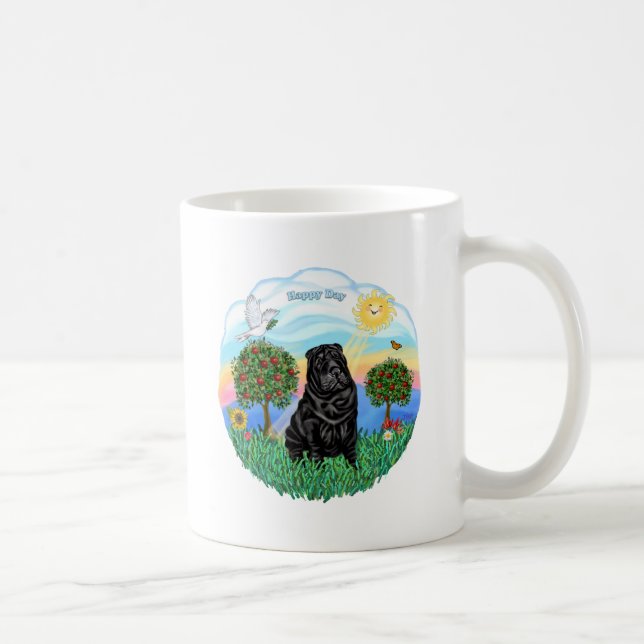 Chinese Shar Pei (black #6) Coffee Mug (Right)