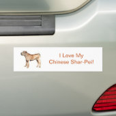 Chinese Shar-Pei Bumper Sticker (On Car)