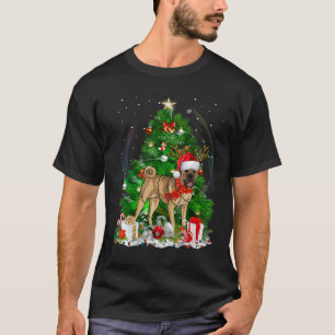 Chinese Shar pei Christmas Tree Light Pajama Dog X T-Shirt
