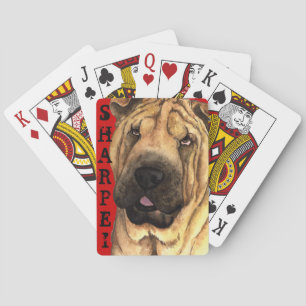 Chinese Shar-Pei Colour Block Playing Cards