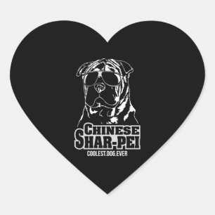 Chinese Shar-Pei coolest dog ever dog mom Heart Sticker