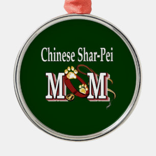 Chinese Shar-Pei Dog Mom Metal Ornament