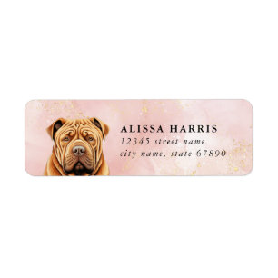 Chinese Shar Pei Dog Return Address Labels