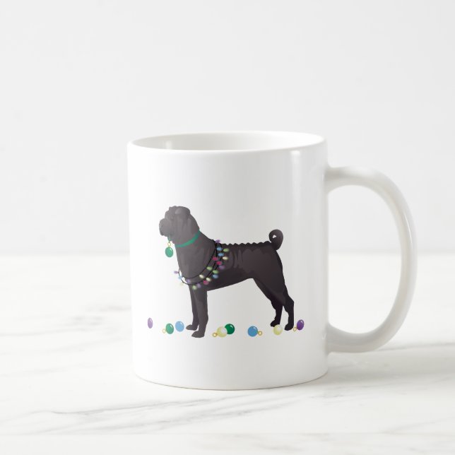 Chinese Shar Pei Feliz Naughty Dog Christmas Desgn Coffee Mug (Right)