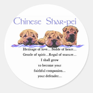 Chinese Shar-pei Gifts Classic Round Sticker